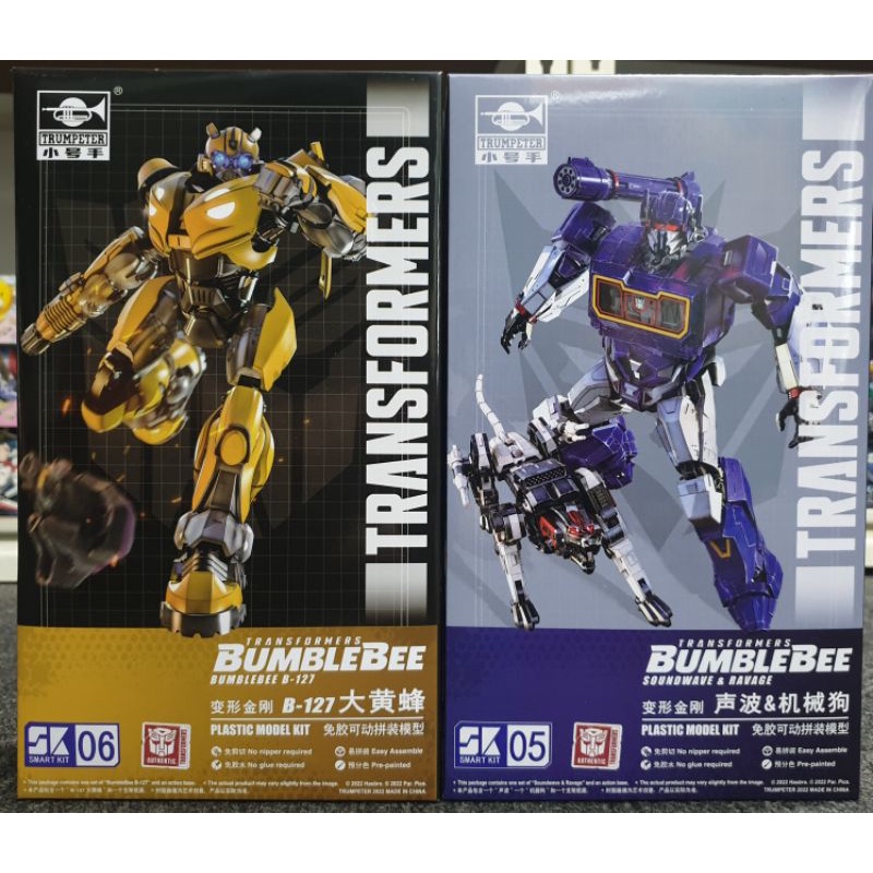 TRUMPETER TRANSFORMERS BUMBLEBEE SERIES, 05 SOUNDWAVE & RAVAGE, 06 ...