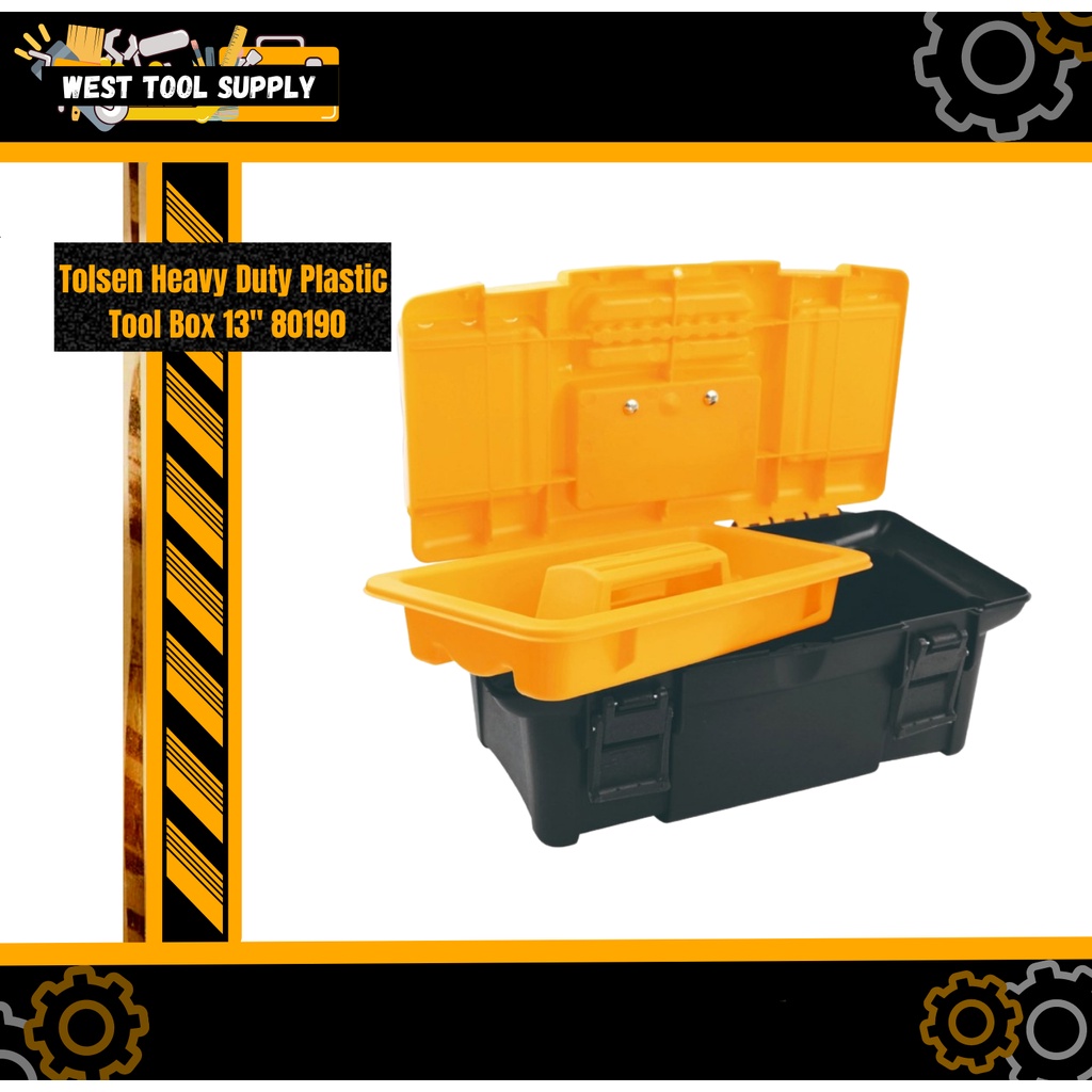 INDUSTRIAL PLASTIC TOOL BOX (420x230x190mm) – Tolsen Tools Philippines