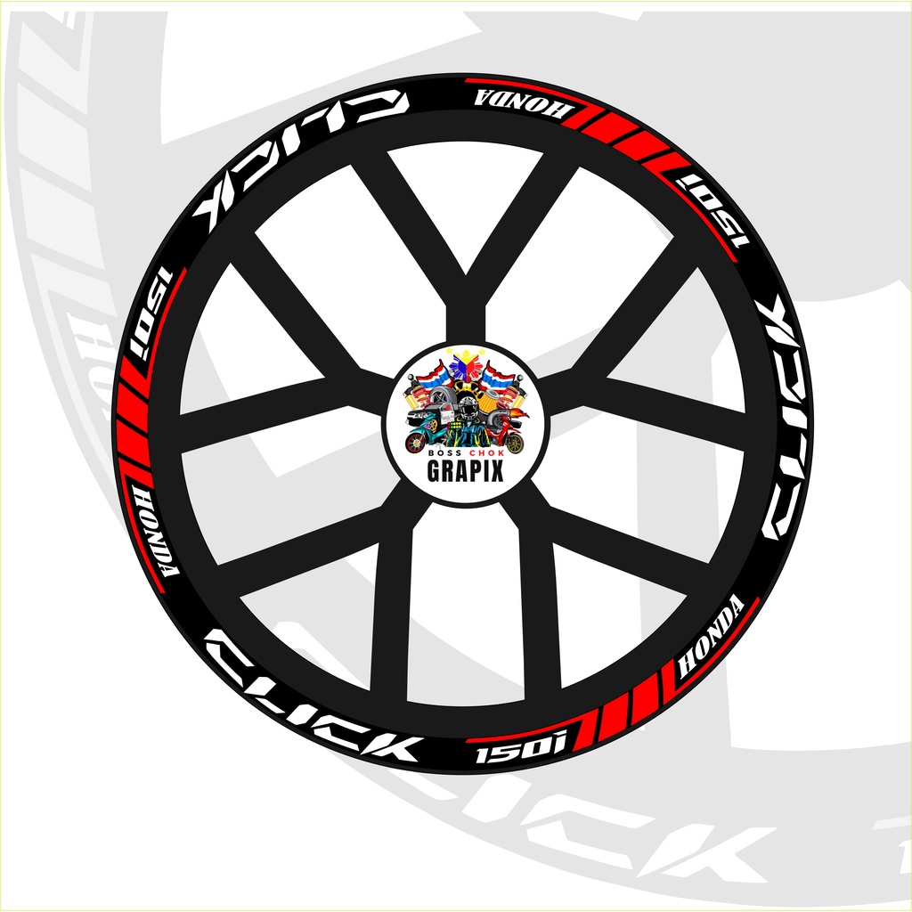 Honda Click 150i Mags Decals (2 pcs Front & Rear Tire) - Free random ...