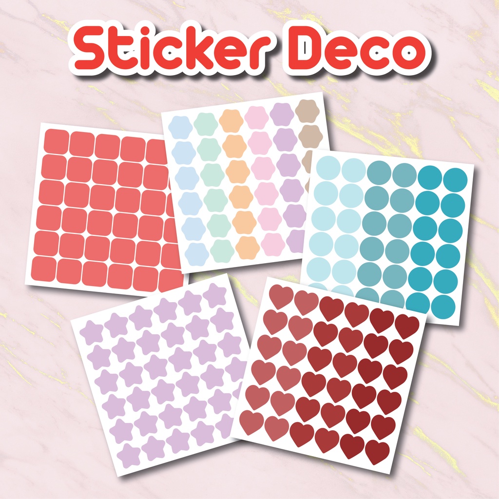Aesthetic Deco Label Stickers / Aesthetic Color Dot Stickers / Unique ...