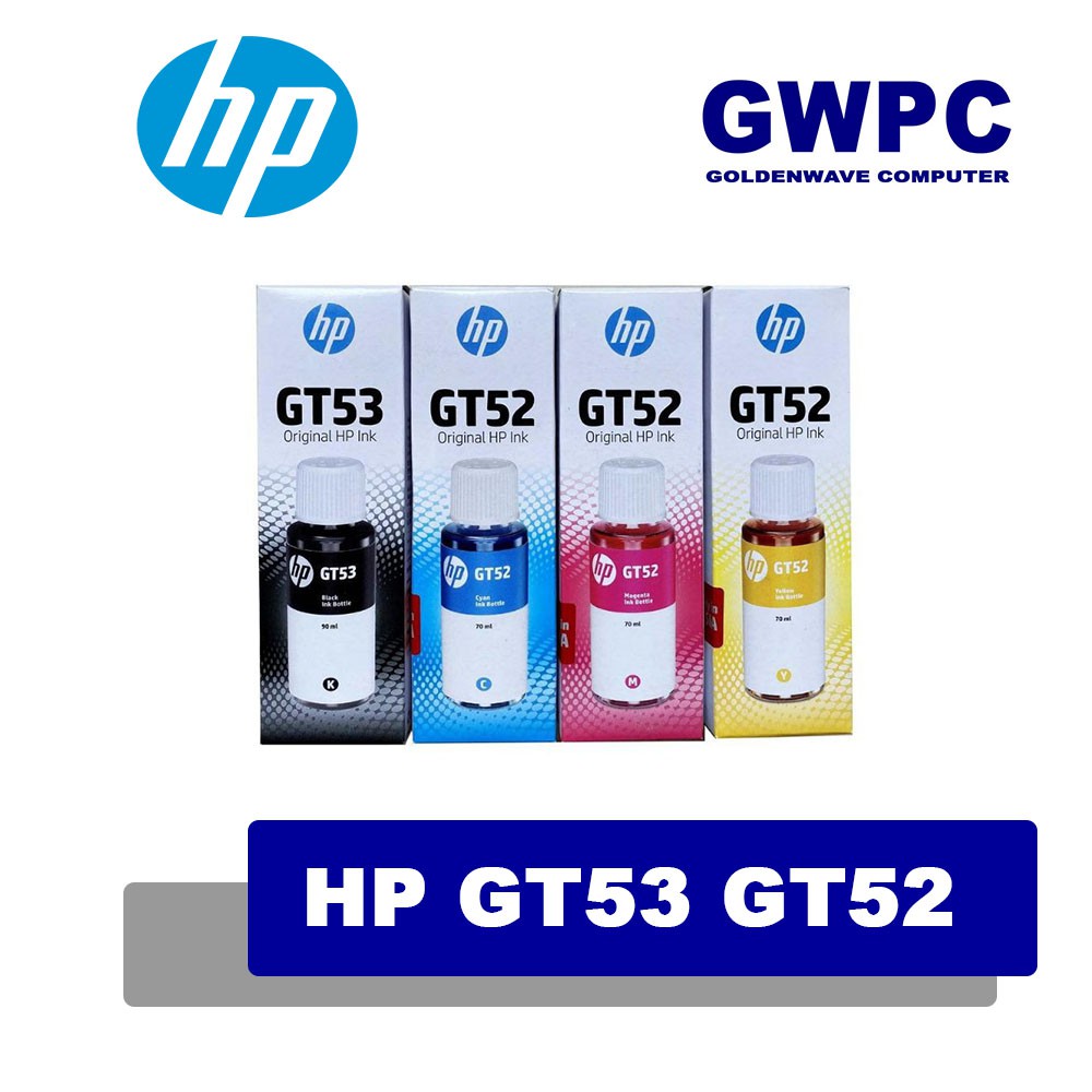 Hp Gt53xl Gt53 Gt52 Genuine Ink Bottle Gt 53 Gt 52 Gt 53xl Shopee Philippines 