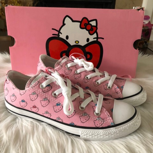 Kids hello cheap kitty converse