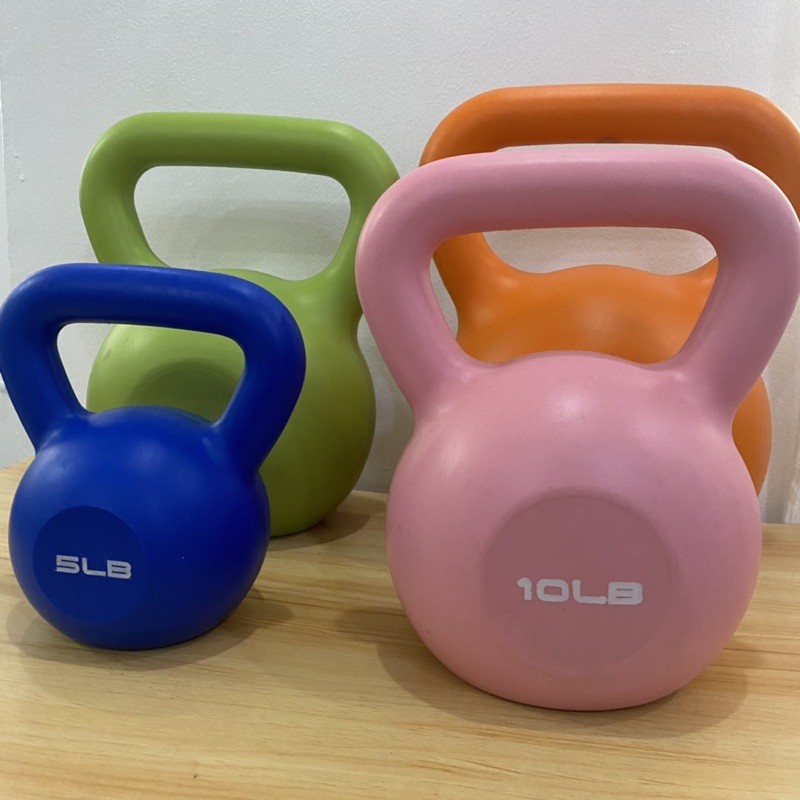 Candy Colored High Quality PVC Kettlebell (5lbs, 10lbs , 15lbs, 25lbs