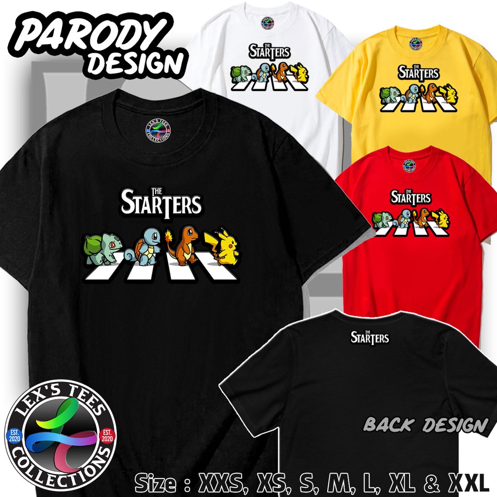 Parody THE STARTERS Pokemon (TheBeatles) Brand Spoofs Edition Shirt ...