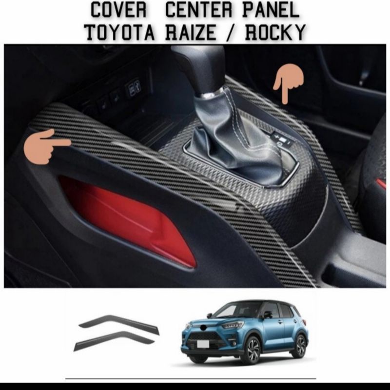 Panel center Carbon Black Glossy Transmission Left Right toyota raize ...