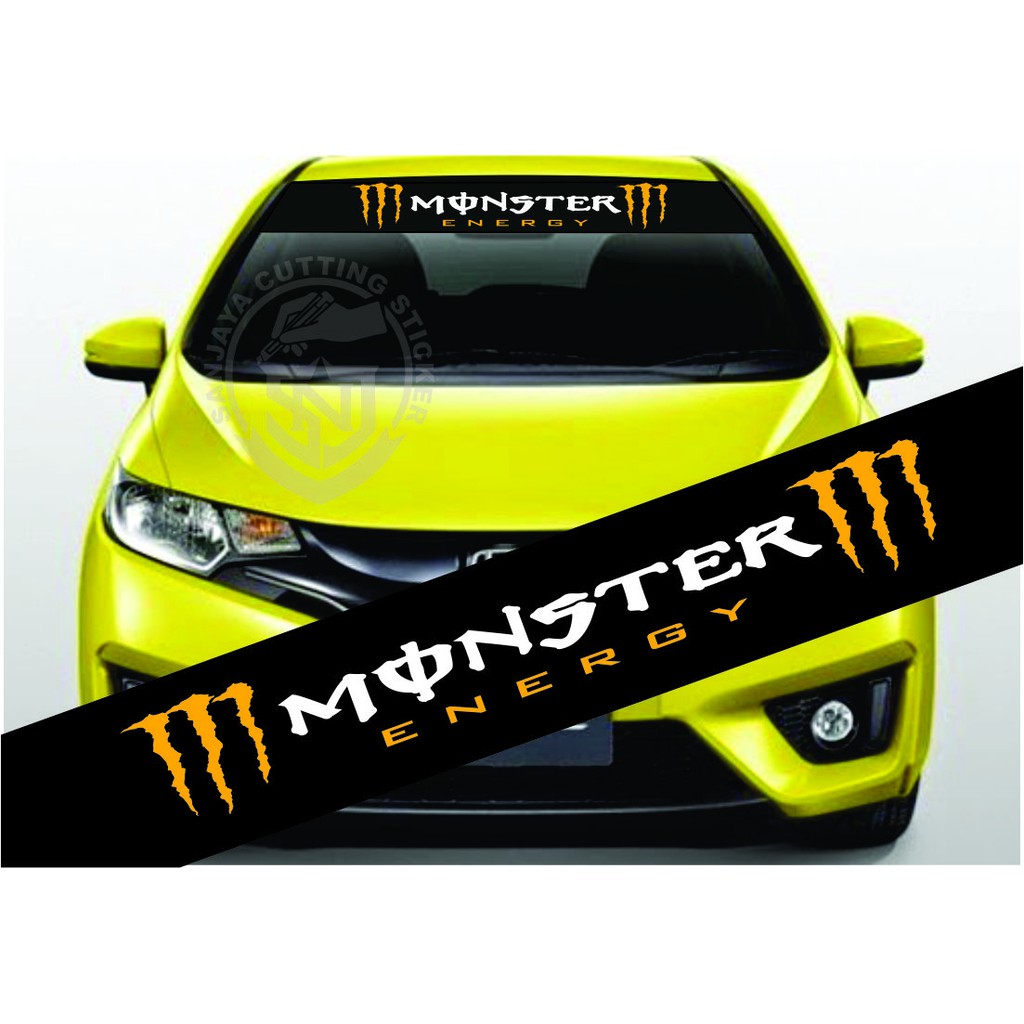 Monster Energy Car Sticker Front Window Glass Cutting Shopee Philippines