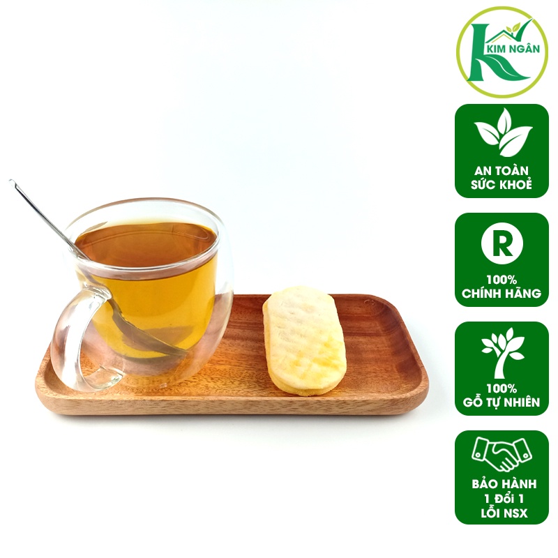 Rectangular Monolithic Wooden Tray Tea Style Family Sushi Restaurant