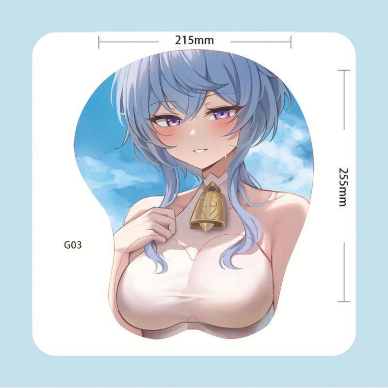 Genshin Impact Mouse Pad 3d Silicone Big Soft Oppai Mouse Pad Raiden Shogun Yae Genshin Impact 2811