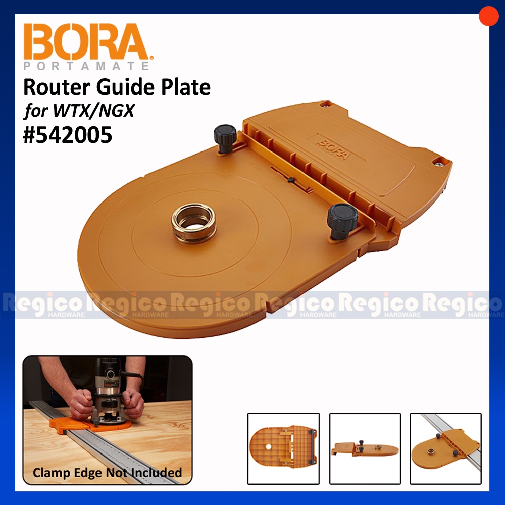 Bora Dado Router Guide Plate for NGX Clamp Edge Guide Rail Woodworking