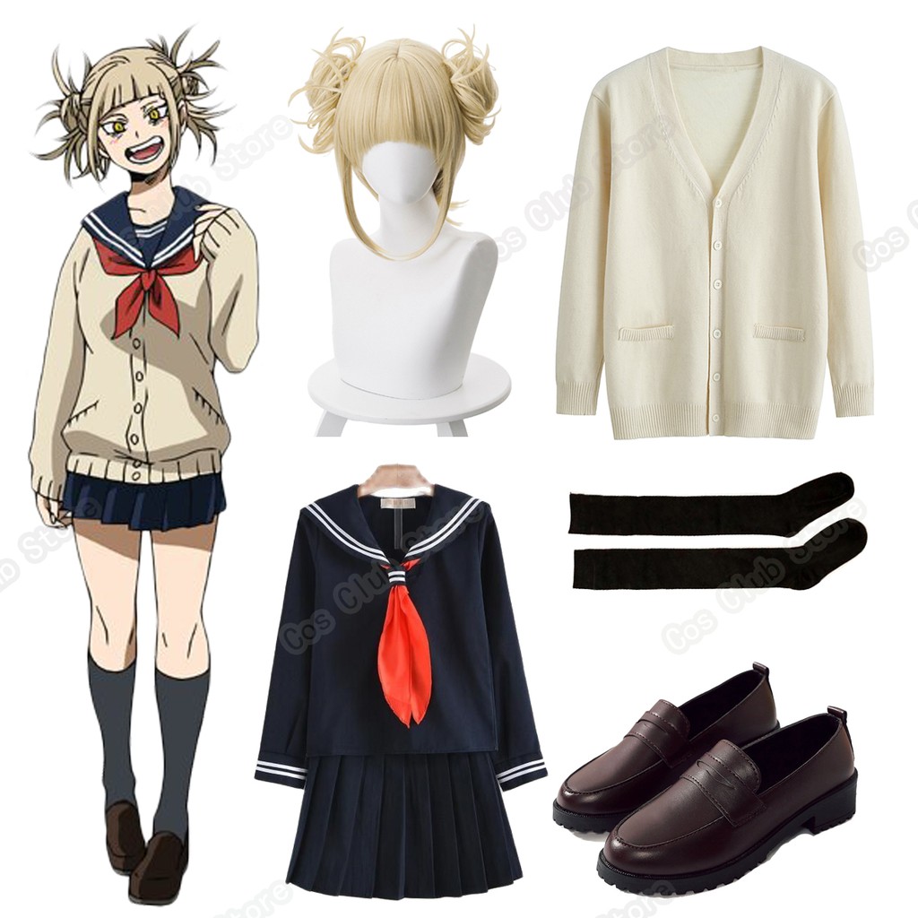 My Hero Academia Boku No Hero Cosplay Costume Himiko Toga JK Uniform ...