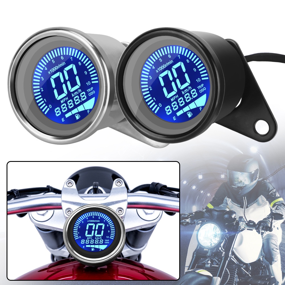 Universal Motorcycle Digital Speedometer Scooter Meter Fuel Meter
