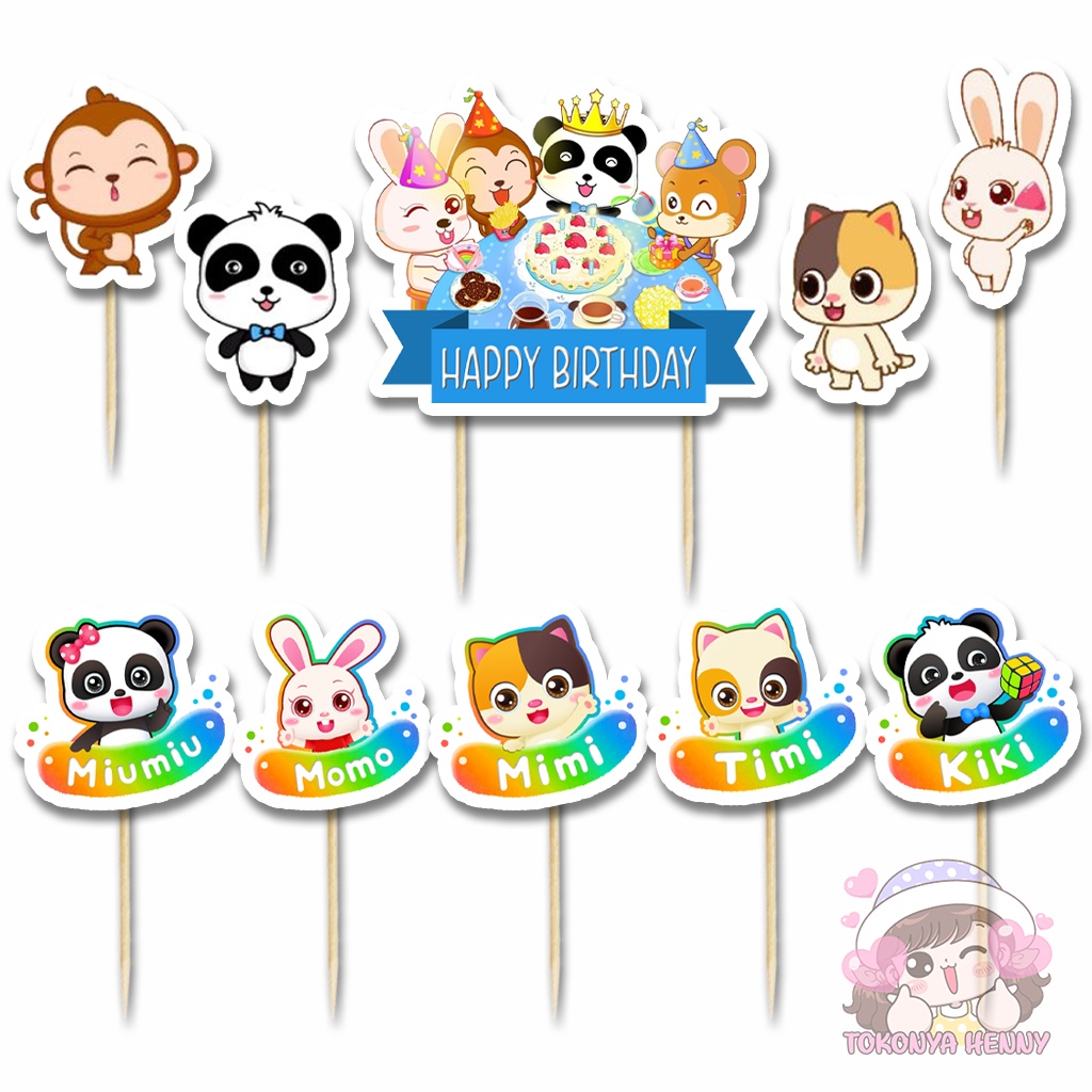 Cake Topper Birthday Cake Decoration with BABY BUS motif | Shopee ...