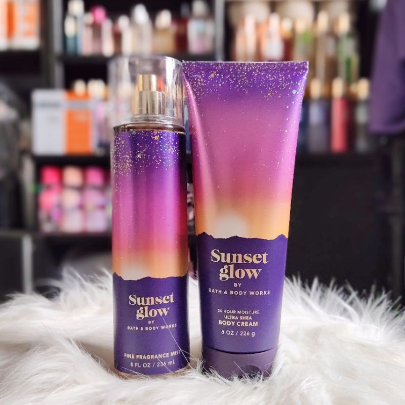 Sunset glow bath online and body works