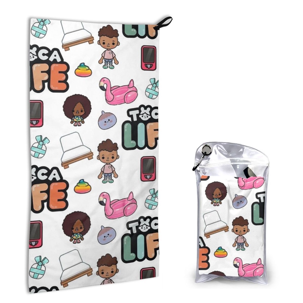 Toca Boca Towels Super Absorbent, Fast Drying Microfiber Travel Towel