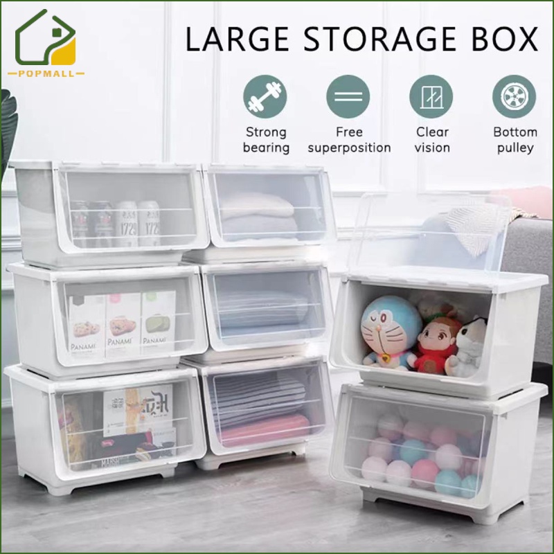 PoP Flip Top Storage Stackable Organizer Plastic Multifunction Shopee