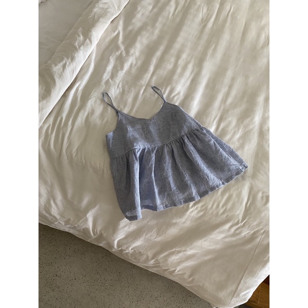 Shu SHI - Linen Striped 2-String Shirt with Drawstring Waist (original ...