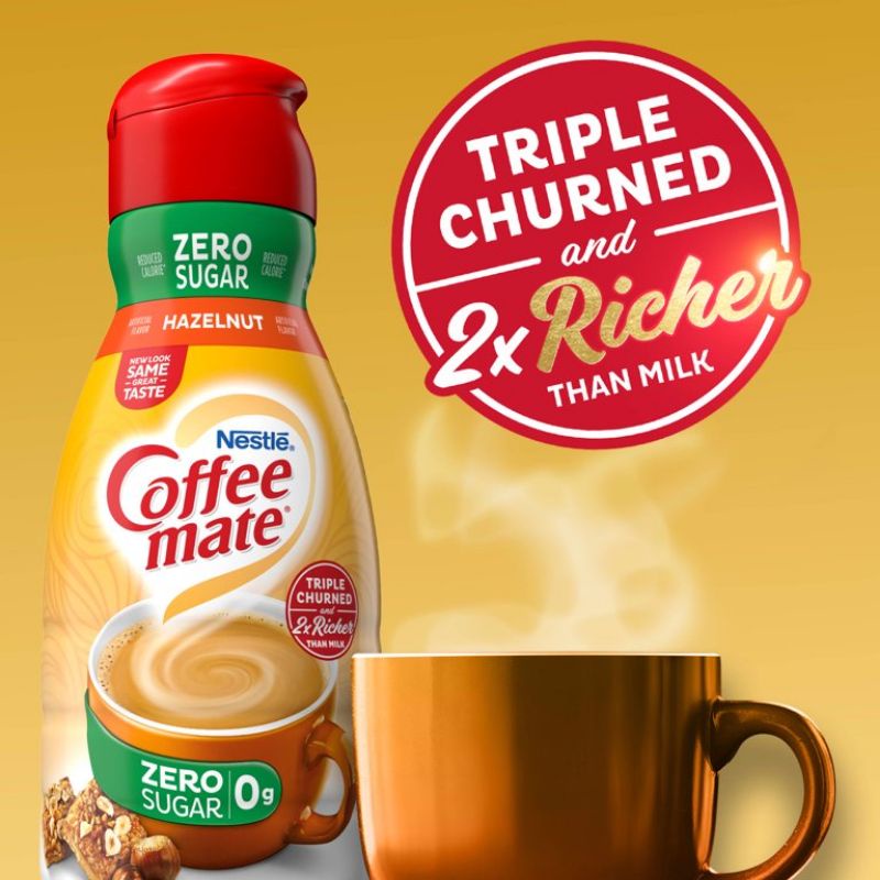 Nestle Coffee Mate Hazelnut Zero Sugar Liquid Coffee Creamer 32 Fl Oz ...