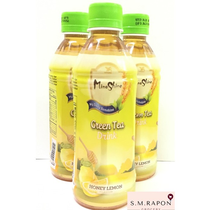 green tea MineShine Honey Lemon Green Tea Drink 350mL Shopee Philippines