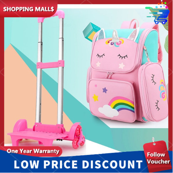 Kids Trolley Bag School Trolley Bag for Girls School Bag for Kids Six