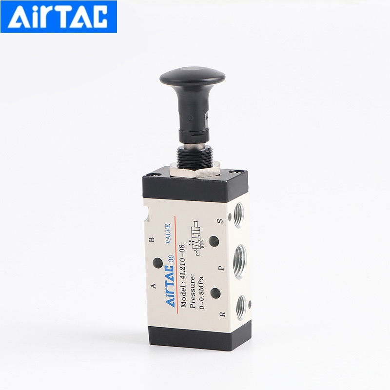 Airtac Push Pull Valve 4l Sries 5 2 Way Solenoid Valve 4l110 4l210 