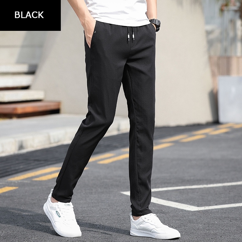 Summer ice silk pants ultra-thin men's quick-drying breathable sports ...