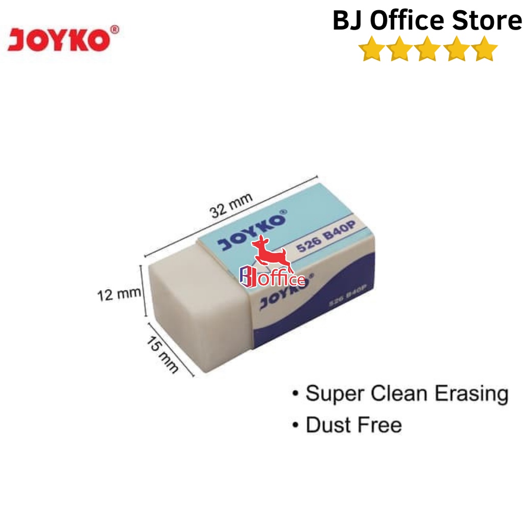 Joyko Small Pencil Eraser 526 Black - White | Shopee Philippines