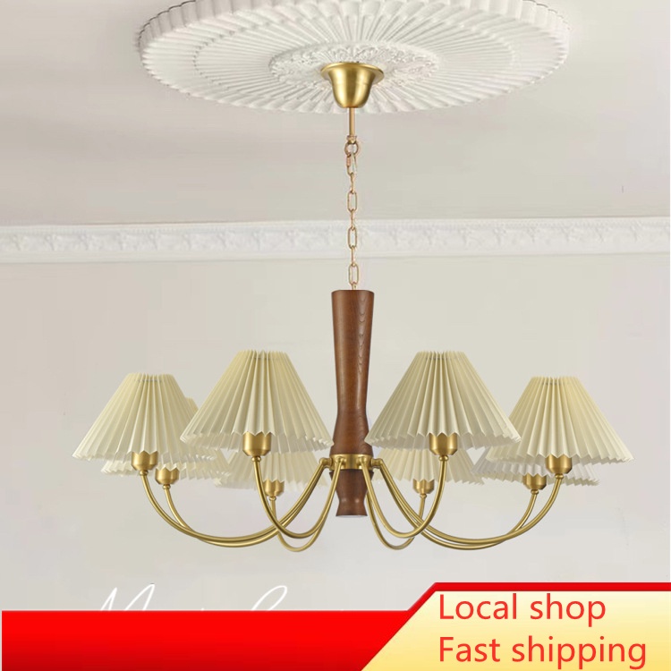 Japanese RetroLiving Room Chandelier Wrought Iron Pleated | Shopee ...