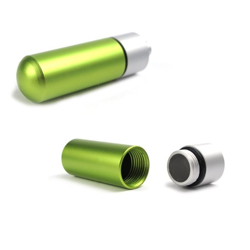Mini Waterproof Aluminum Alloy colourful Tablet Pill Cylinder Capsule ...