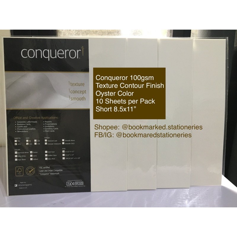 Conqueror Premium Specialty Paper 100 GSM Short Texture Contour Oyster ...