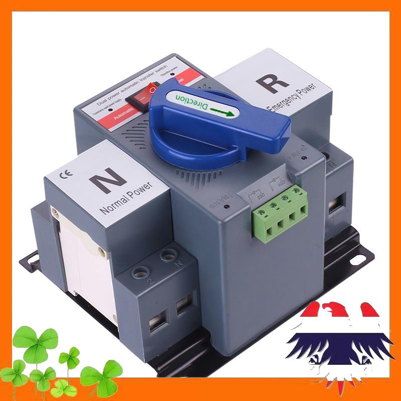 ATS 2P 63A 230V Micro Circuit Breaker Dual Power Automatic transfer ...