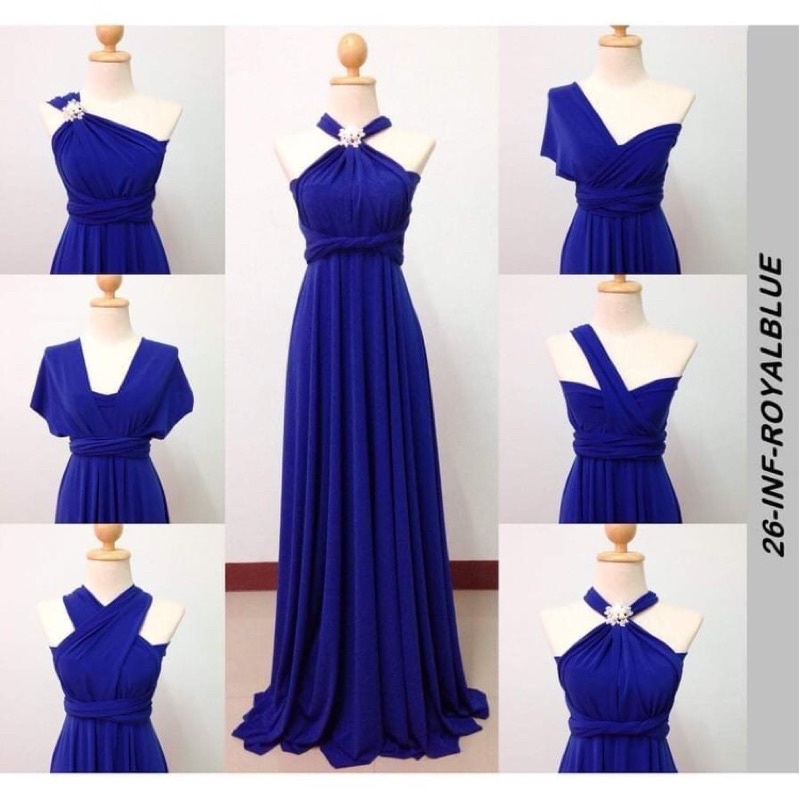 Royal blue store infinity dress bridesmaid