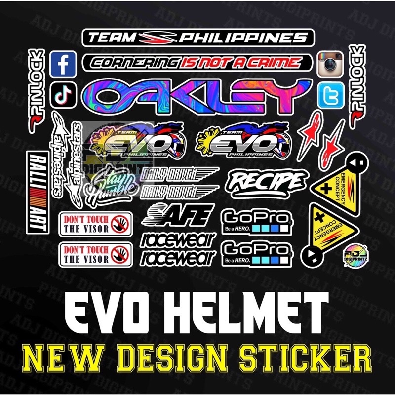 Motorcycle helmet visor stickers vinyl laminated Shopee Philippines
