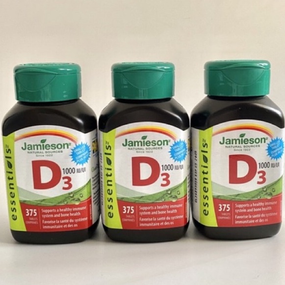 Jamieson The Sunshine Vitamin D3 1,000 IU, 375 Tablets from Canada