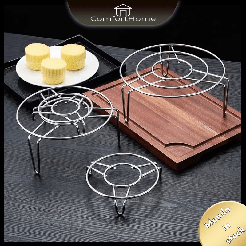 O038 COD 7 Inch Stainless Steel Steam Rack Pot Holder Round Pot Stand ...