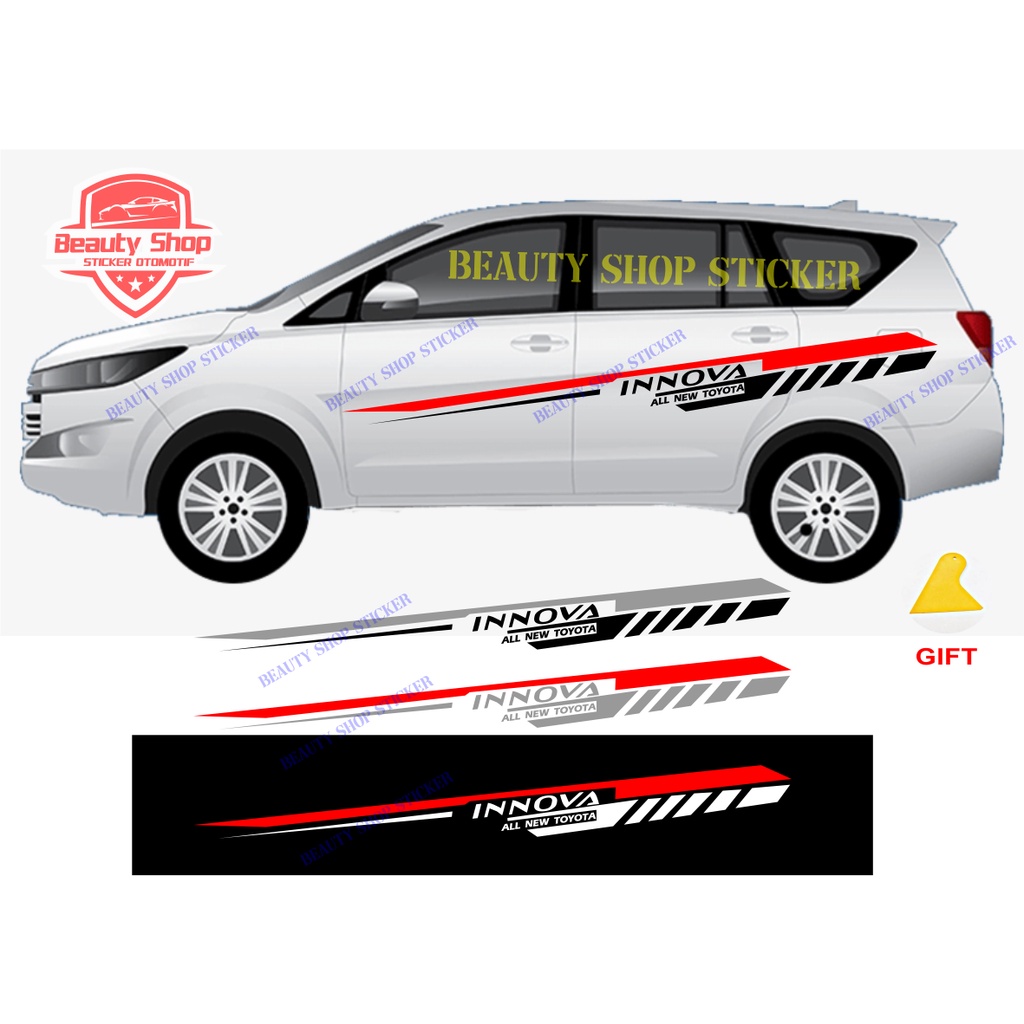 Car sticker innova sticker toyota innova reborn striping body | Shopee ...