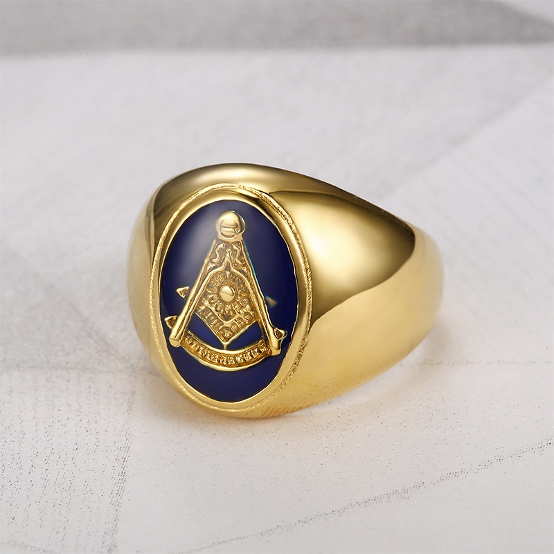 Men's Fashion Jewellery Mason Titanium Steel Masonic Ring Szie 7-15 ...