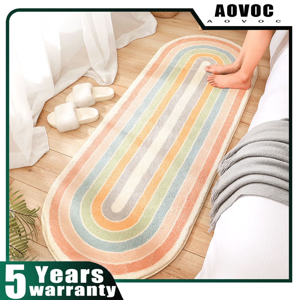 Bedroom Floor Mat Thickened Fleece Carpet Nordic Style Bedside Blanket