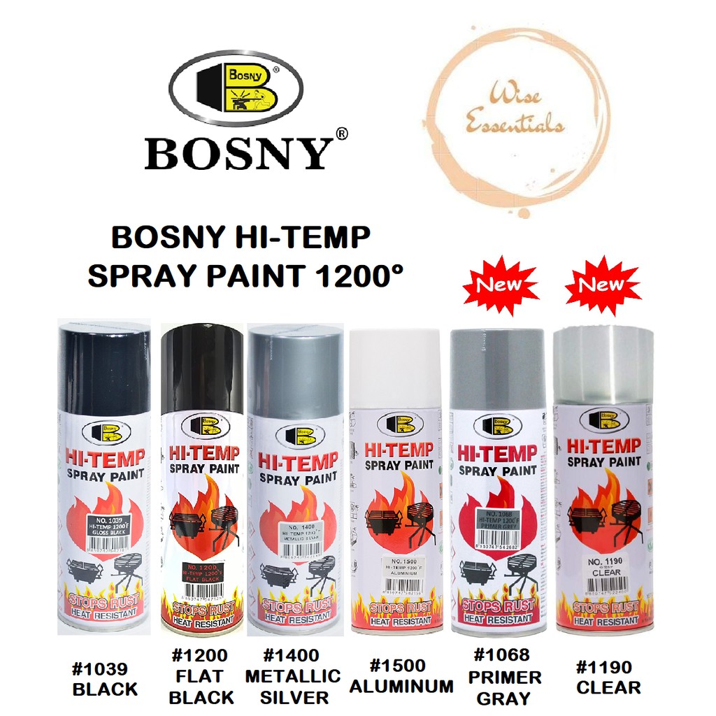 BOSNY HI TEMP Spray Paint 1200 F Shopee Philippines