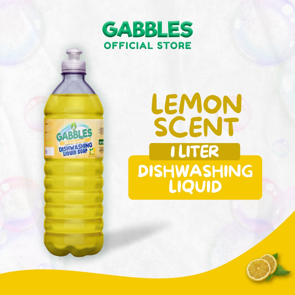 Gabbles Lemon Scent Dishwashing Liquid 1L | Shopee Philippines