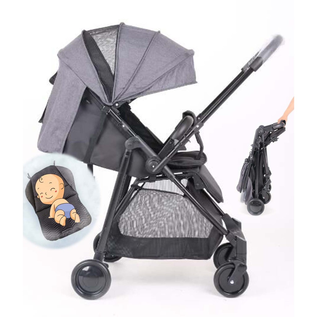 Baby stroller reversible handle foldable travel stroller Shopee