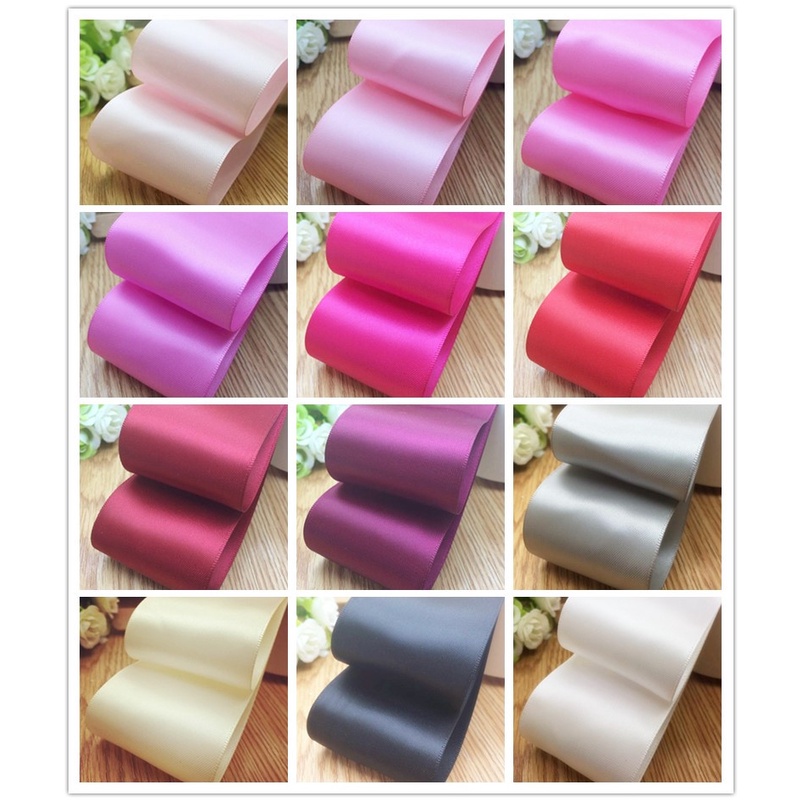 50mm Wide [5 Yards Price] 2 Inch Double-Sided Satin Ribbon Ribbon Satin ...