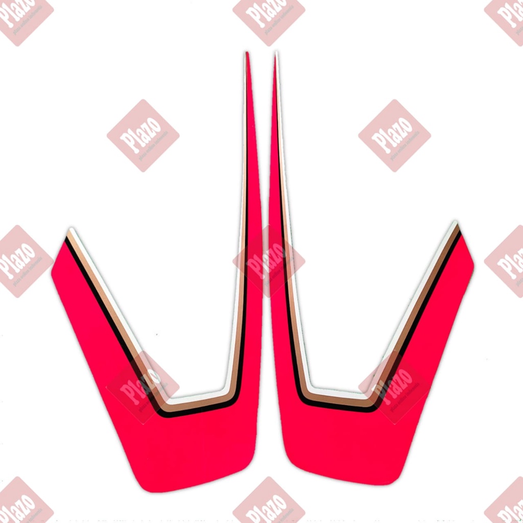 MERAH Red 1987 yamaha rx king motorbike body sticker striping | Shopee ...
