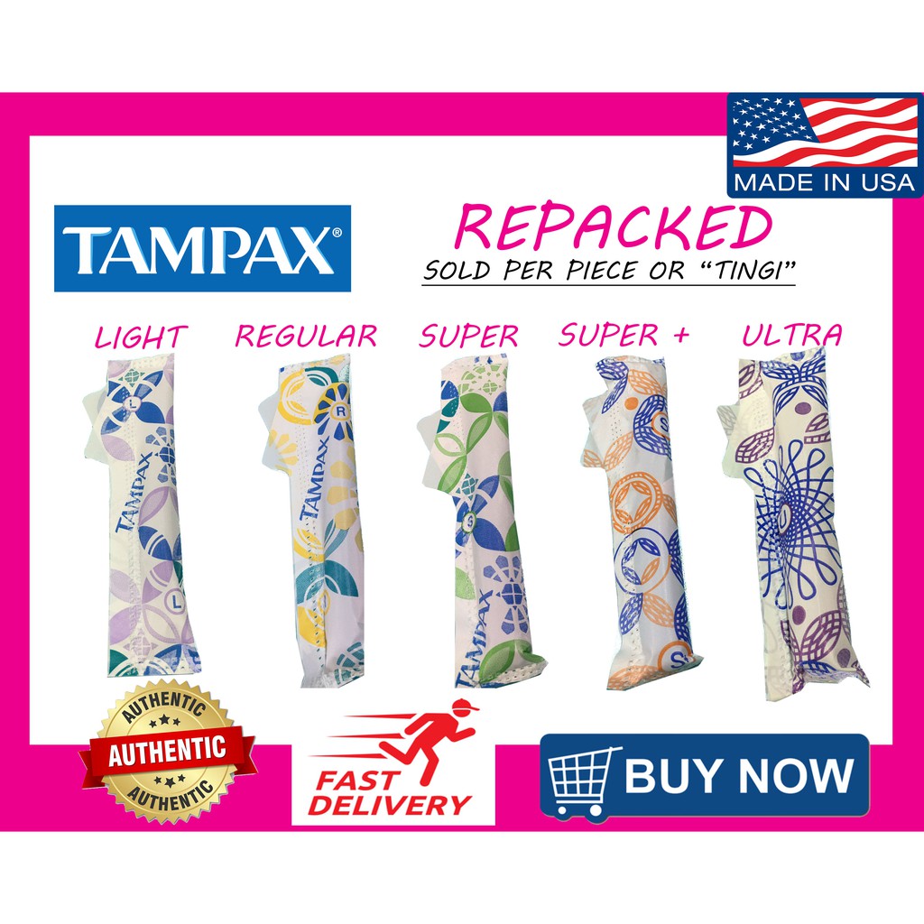 Tampax Pearl Plastic Tampons, Regular/Super/Super Plus Absorbency