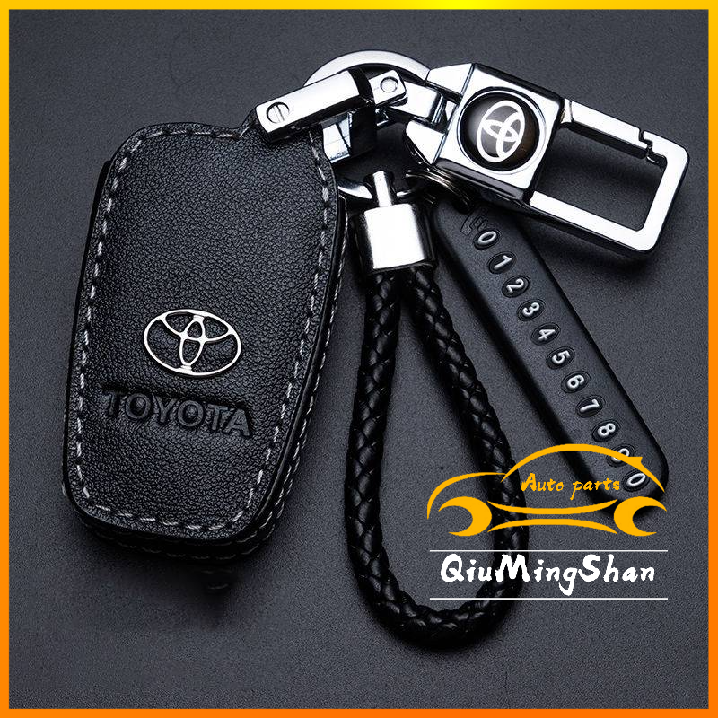 Buy New Leather Black Keychain Car Logo Toyota Auto Emblem Keyring In - Foto 8