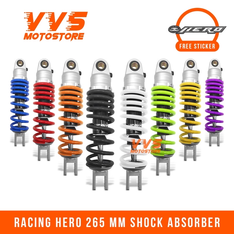 Racing Hero 265mm Shock Absorber For Mio Beat Click Skydrive Made in