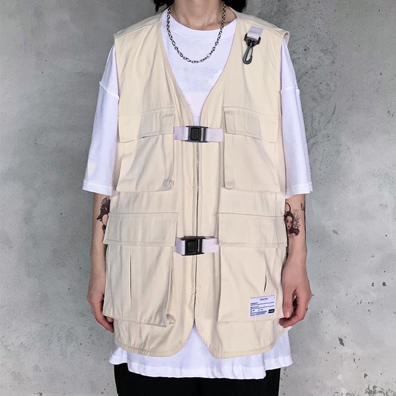 Japanese Style Street Wear Functional Tactical Tooling Multi-Pocket Rap ...