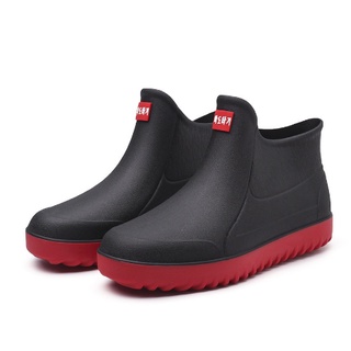 Cheap Men Short Tube Non-Slip Waterproof Shoes Rain Boots Fashion