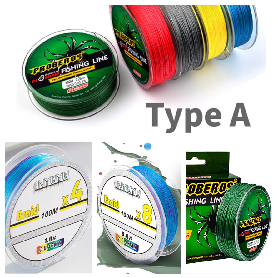 Fishing Wire 100m Super Strong PE Fishing Line 4 Strands Weave