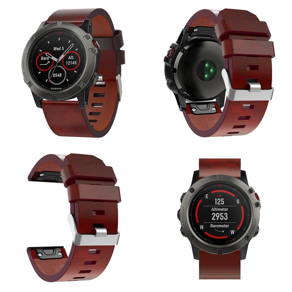 Garmin Fenix 3 Fenix 5X Leather Watch Band Wrist Strap Shopee Philippines