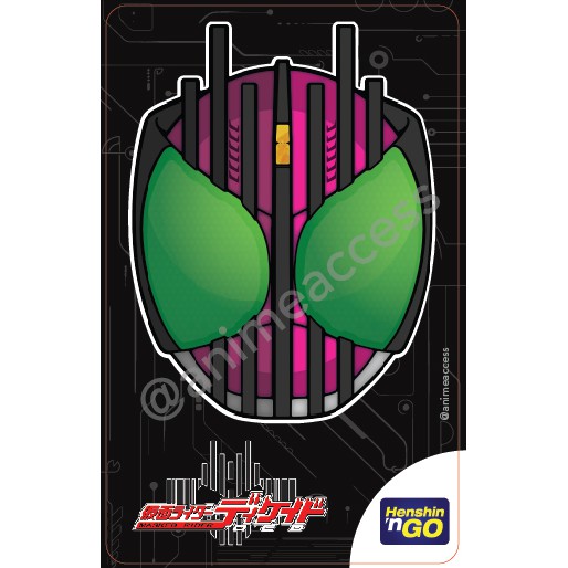 Kamen Rider Decade Masked Rider Head Tokusatsu Touch N Go Card Sticker ...